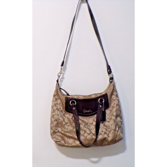 Coach Handbag Large  Gold Brown Black J1280-P20085 - Picture 1 of 8